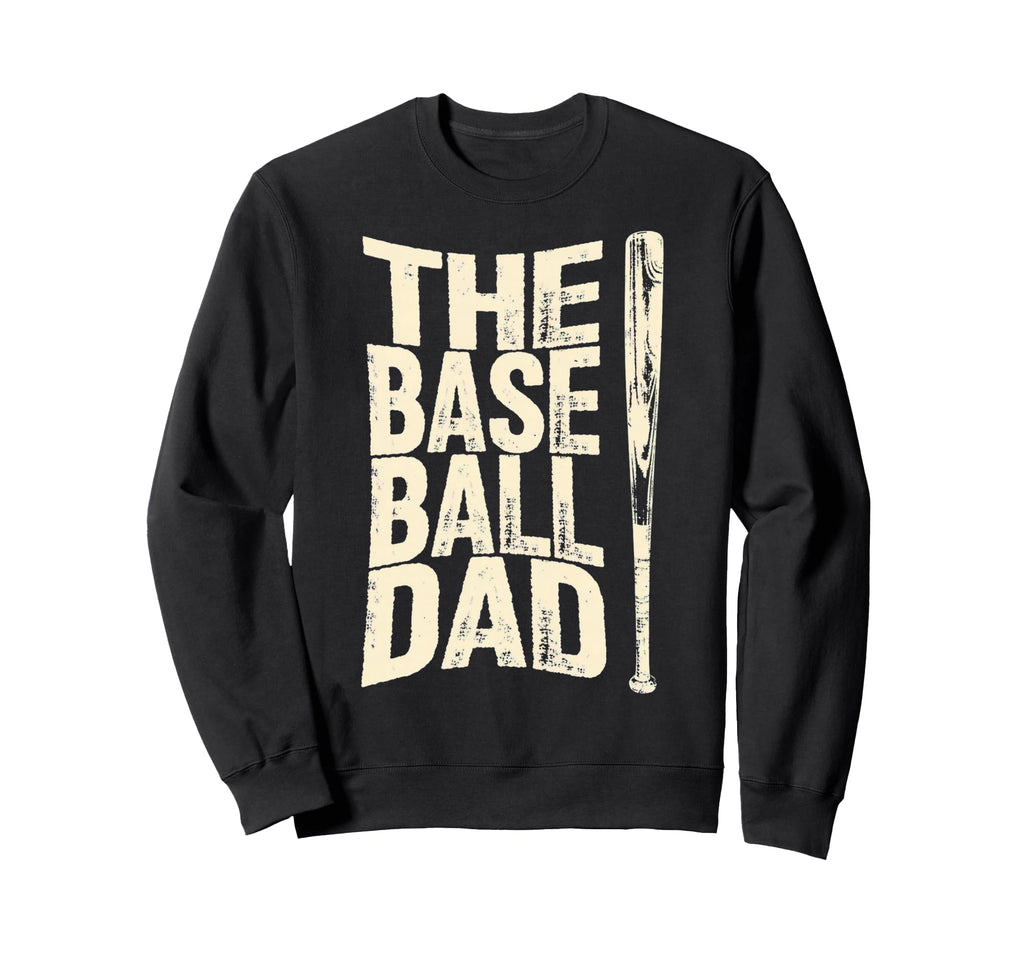 American Baseball Dad Baseball Dad Sweatshirt - Minimalist Print for Adults - T-Shirt, Sweatshirt, Hoodie
