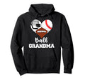 Ball Grandma Heart Funny Football Hoodie - Casual Everyday Wear Unisex - T-Shirt, Sweatshirt, Hoodie