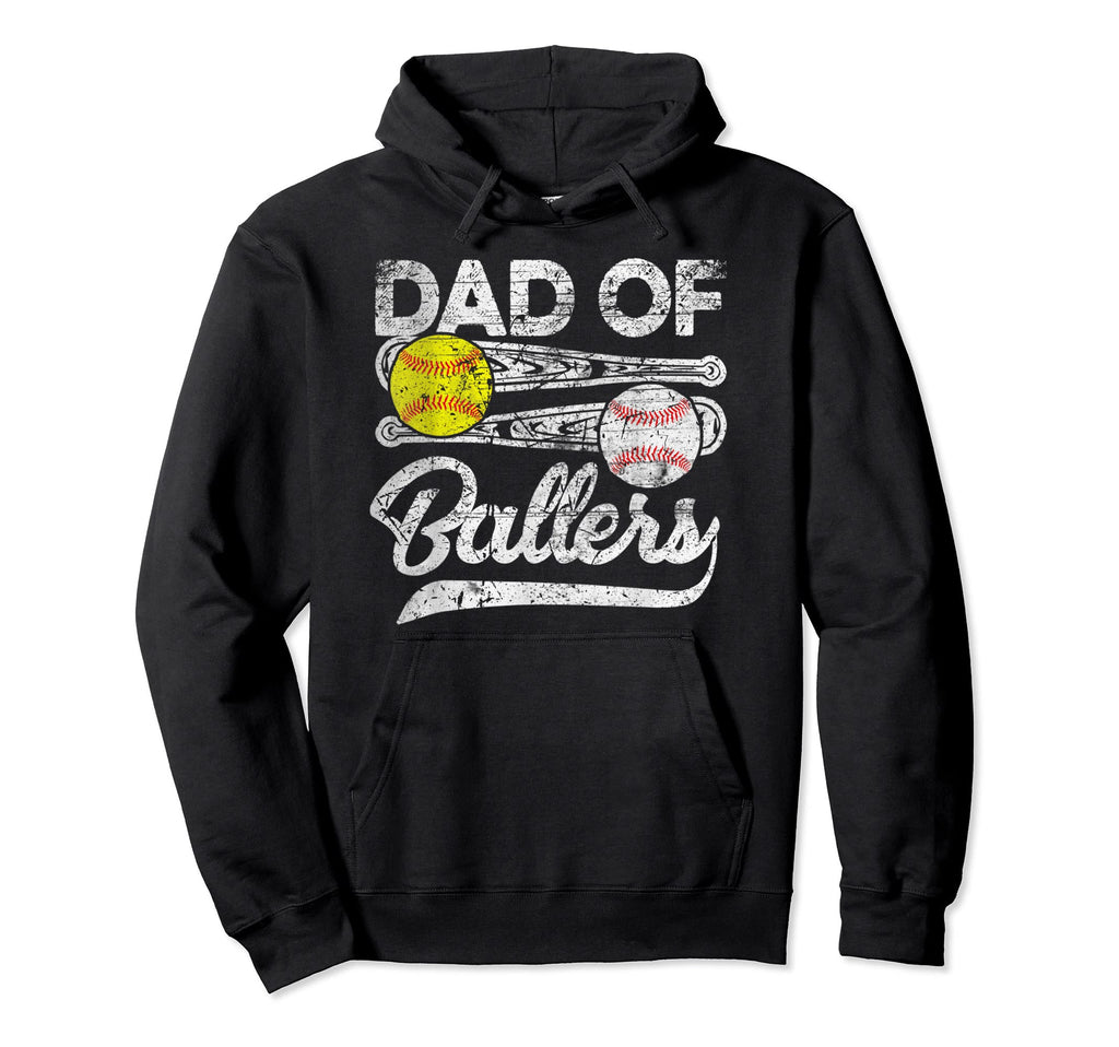 Dad Ballers Funny Softball Hoodie - Casual Everyday Wear Men Women - T-Shirt, Sweatshirt, Hoodie