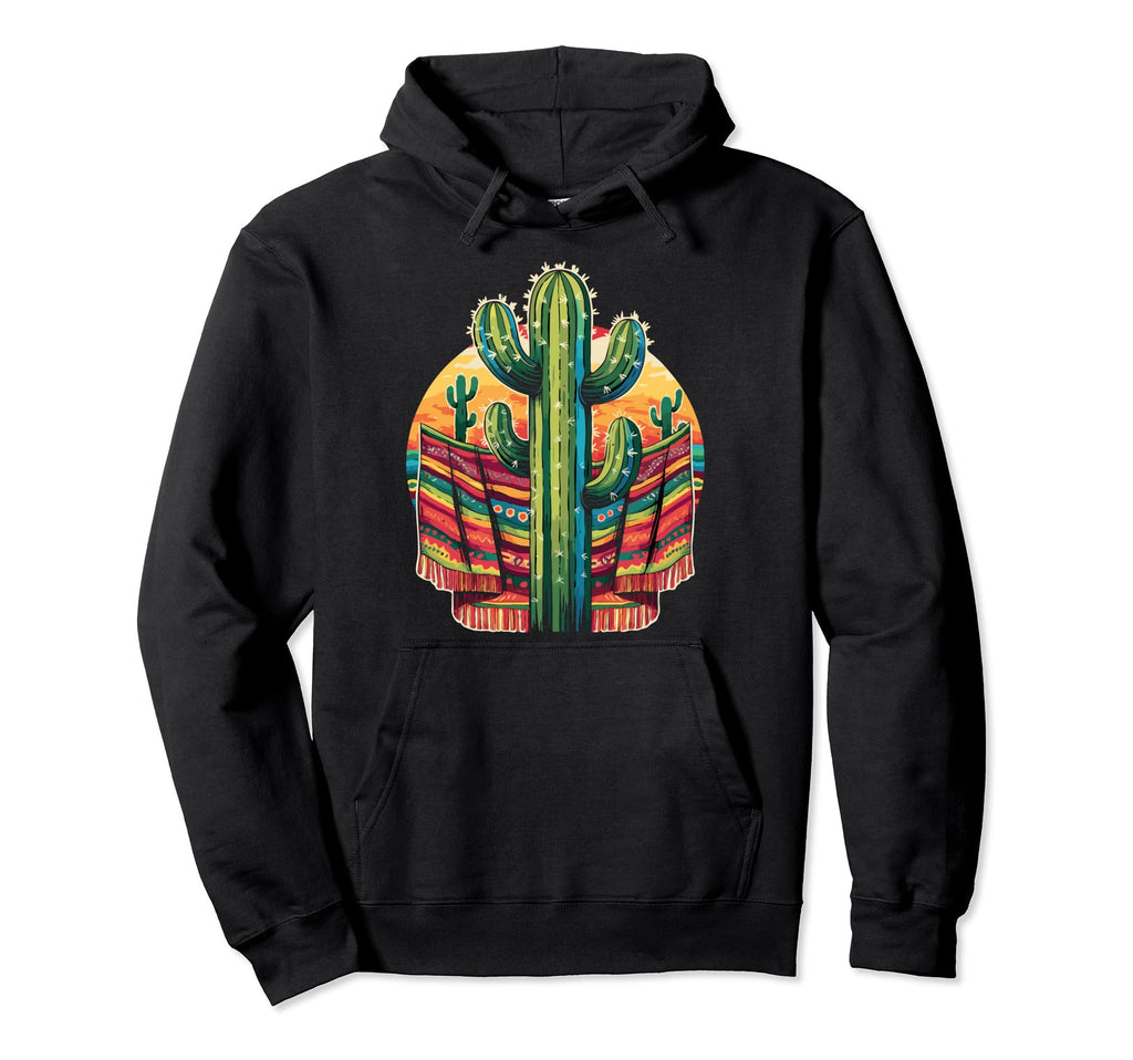 Cactus Serape Succulent Plant Cacti Hoodie - Minimalist Print Unisex - T-Shirt, Sweatshirt, Hoodie