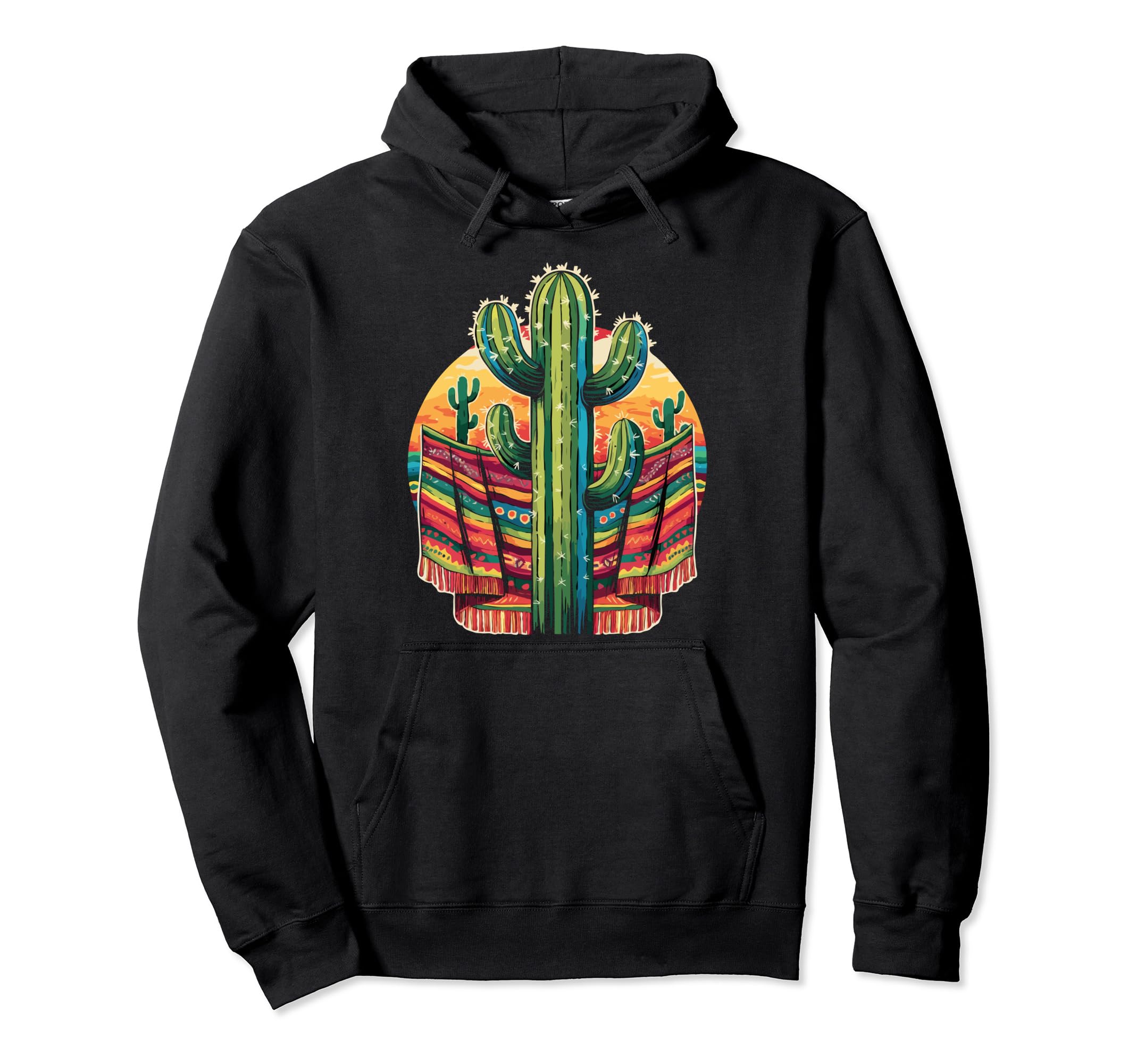 Cactus Serape Succulent Plant Cacti Hoodie - Minimalist Print Unisex - T-Shirt, Sweatshirt, Hoodie
