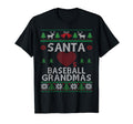 Santa Loves Baseball Grandmas Funny Ugly T-Shirt - Trendy Graphic Unisex - T-Shirt, Sweatshirt, Hoodie