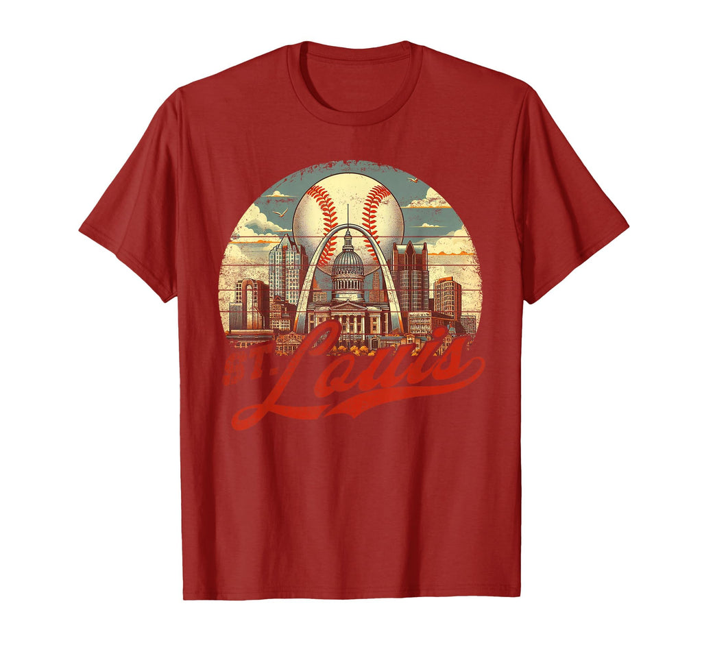 St Louis Baseball American Us Flag T-Shirt - Aesthetic Graphic Men Women - T-Shirt, Sweatshirt, Hoodie