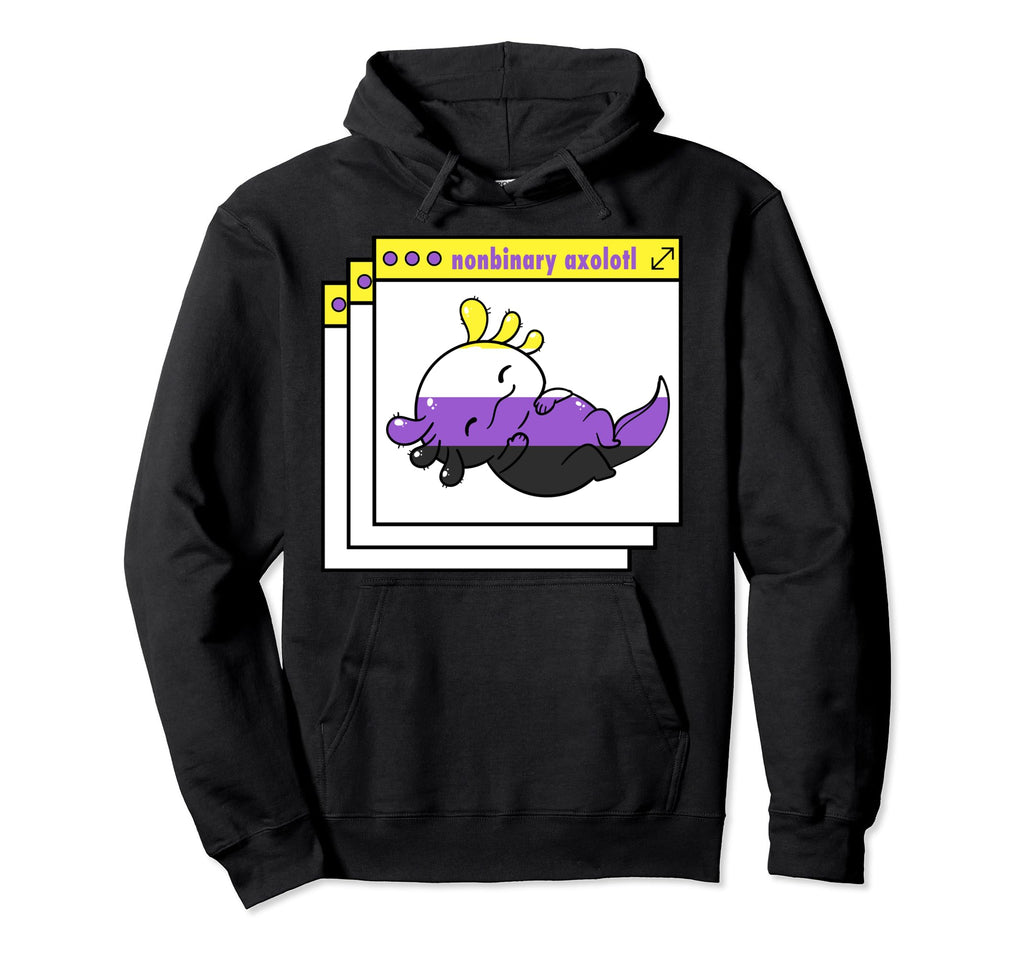 Y2K Vaporwave Nonbinary Pride Hoodie - Aesthetic Graphic for Adults - T-Shirt, Sweatshirt, Hoodie