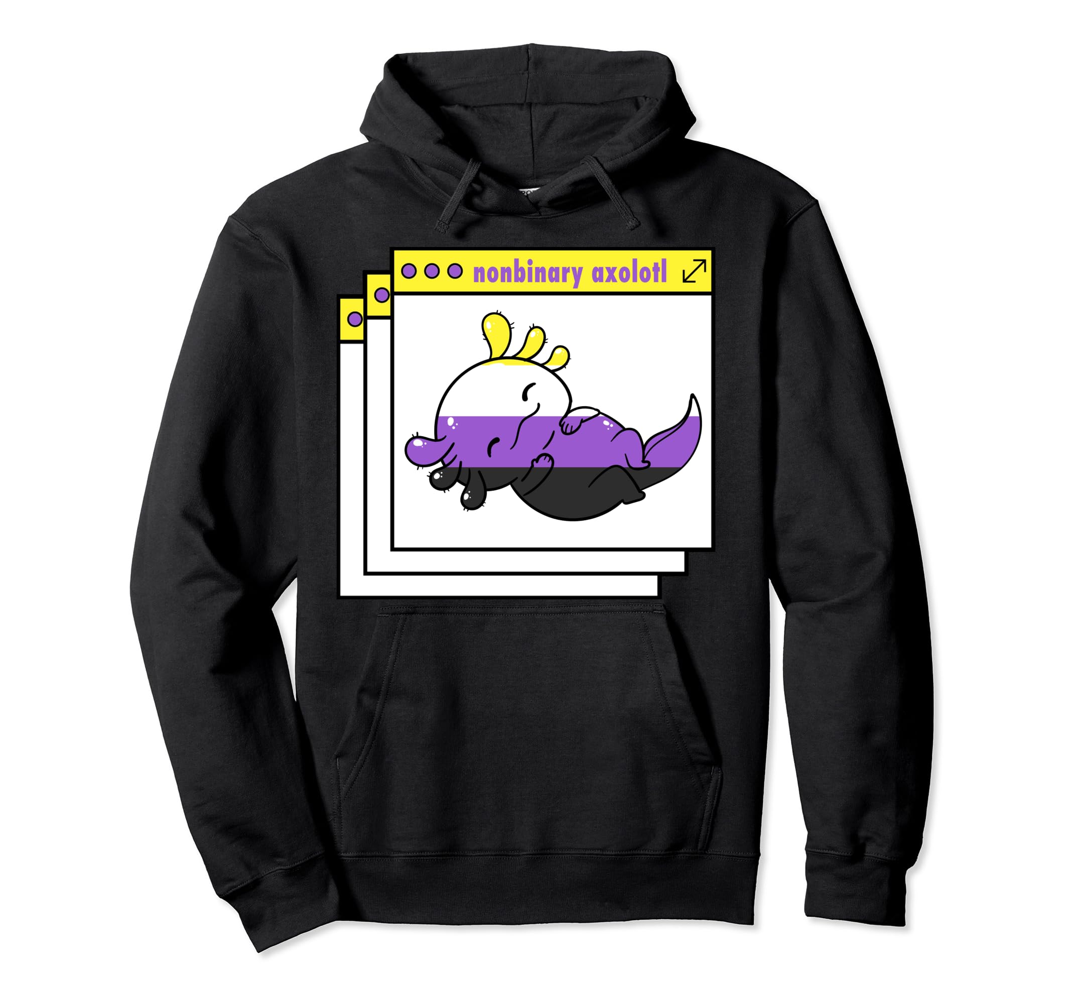 Y2K Vaporwave Nonbinary Pride Hoodie - Aesthetic Graphic for Adults - T-Shirt, Sweatshirt, Hoodie
