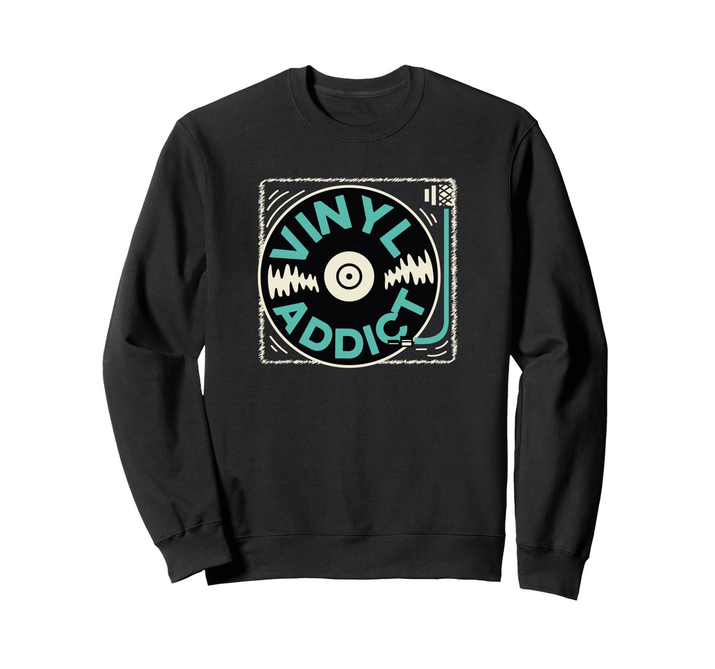 Vinyl Record Player Vinyl Sweatshirt - Graphic Print for Adults - T-Shirt, Sweatshirt, Hoodie