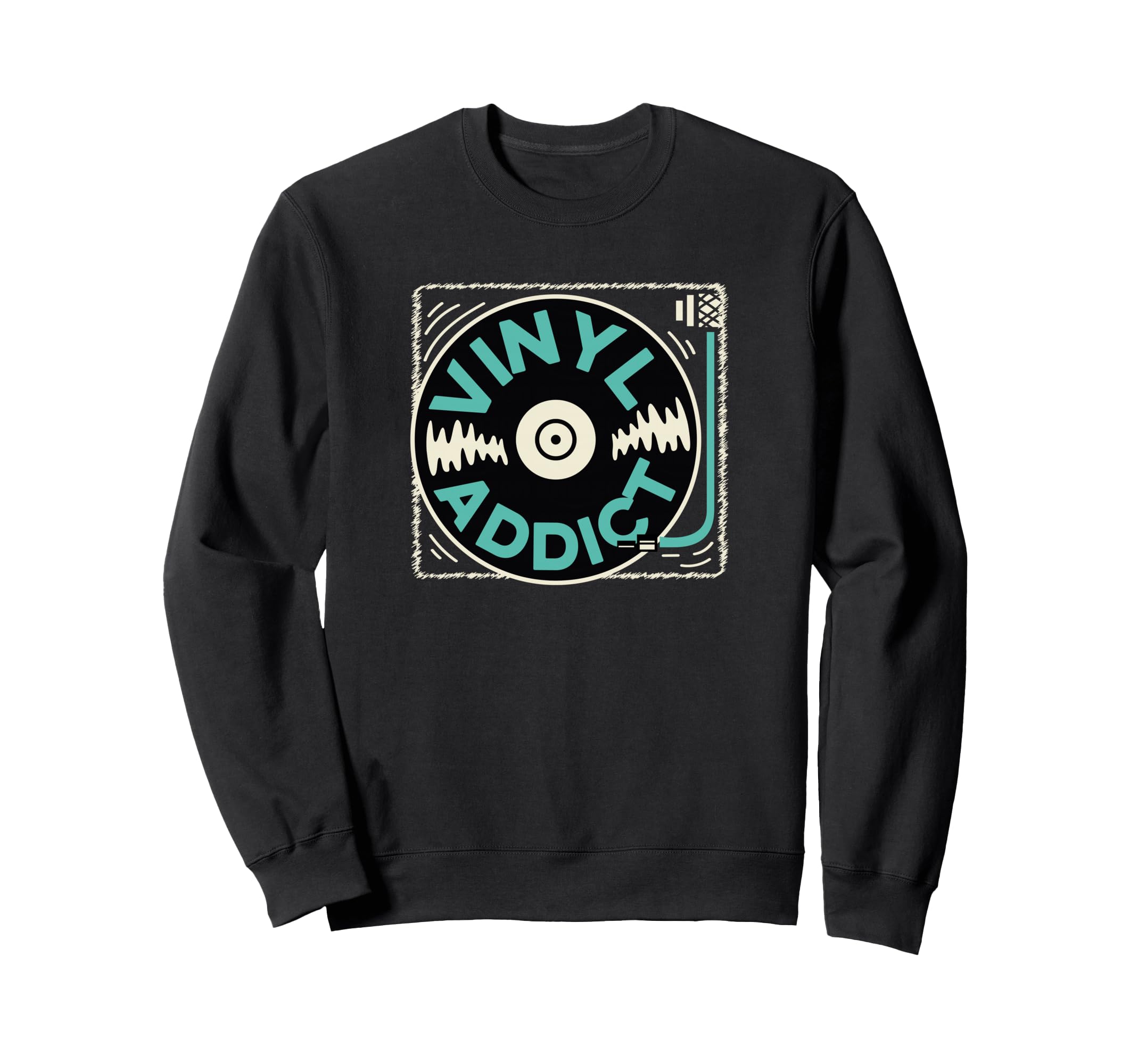 Vinyl Record Player Vinyl Sweatshirt - Graphic Print for Adults - T-Shirt, Sweatshirt, Hoodie