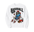 Baseball Mom Skeleton Mama Baseball Sweatshirt - Novelty Apparel Unisex - T-Shirt, Sweatshirt, Hoodie