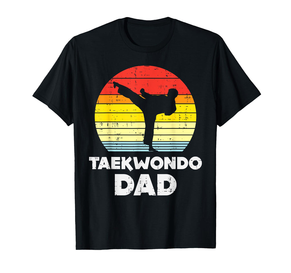 Taekwondo Dad Sunset Korean Martial T-Shirt - Aesthetic Graphic for Adults - T-Shirt, Sweatshirt, Hoodie