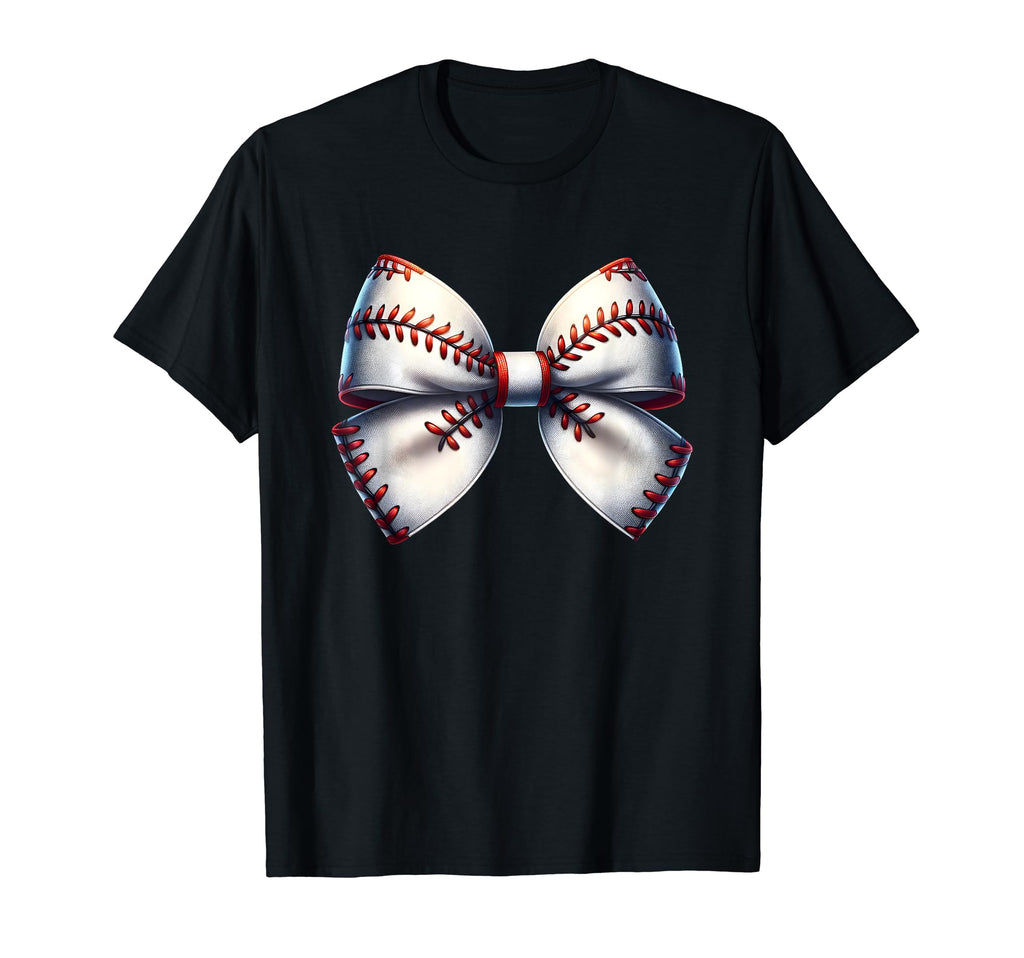 Baseball Bow Baseball Mom Mothers T-Shirt - Aesthetic Graphic Men Women - T-Shirt, Sweatshirt, Hoodie