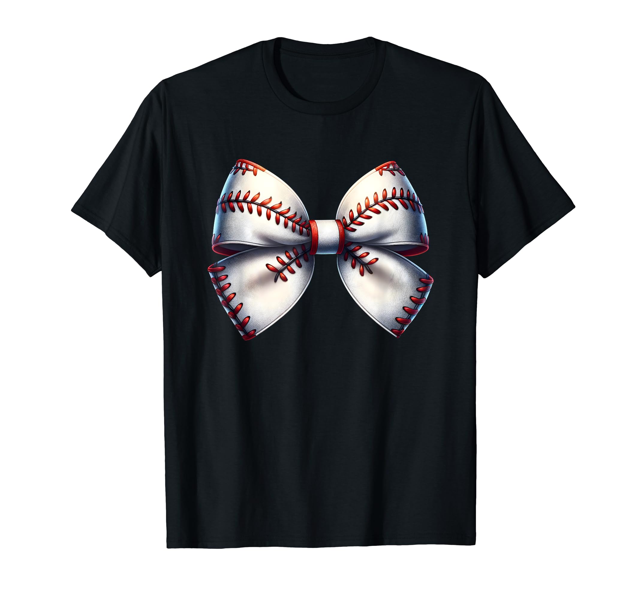 Baseball Bow Baseball Mom Mothers T-Shirt - Aesthetic Graphic Men Women - T-Shirt, Sweatshirt, Hoodie