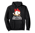 Busy Raising Ballers Baseball Funny Hoodie - Minimalist Print Men Women - T-Shirt, Sweatshirt, Hoodie