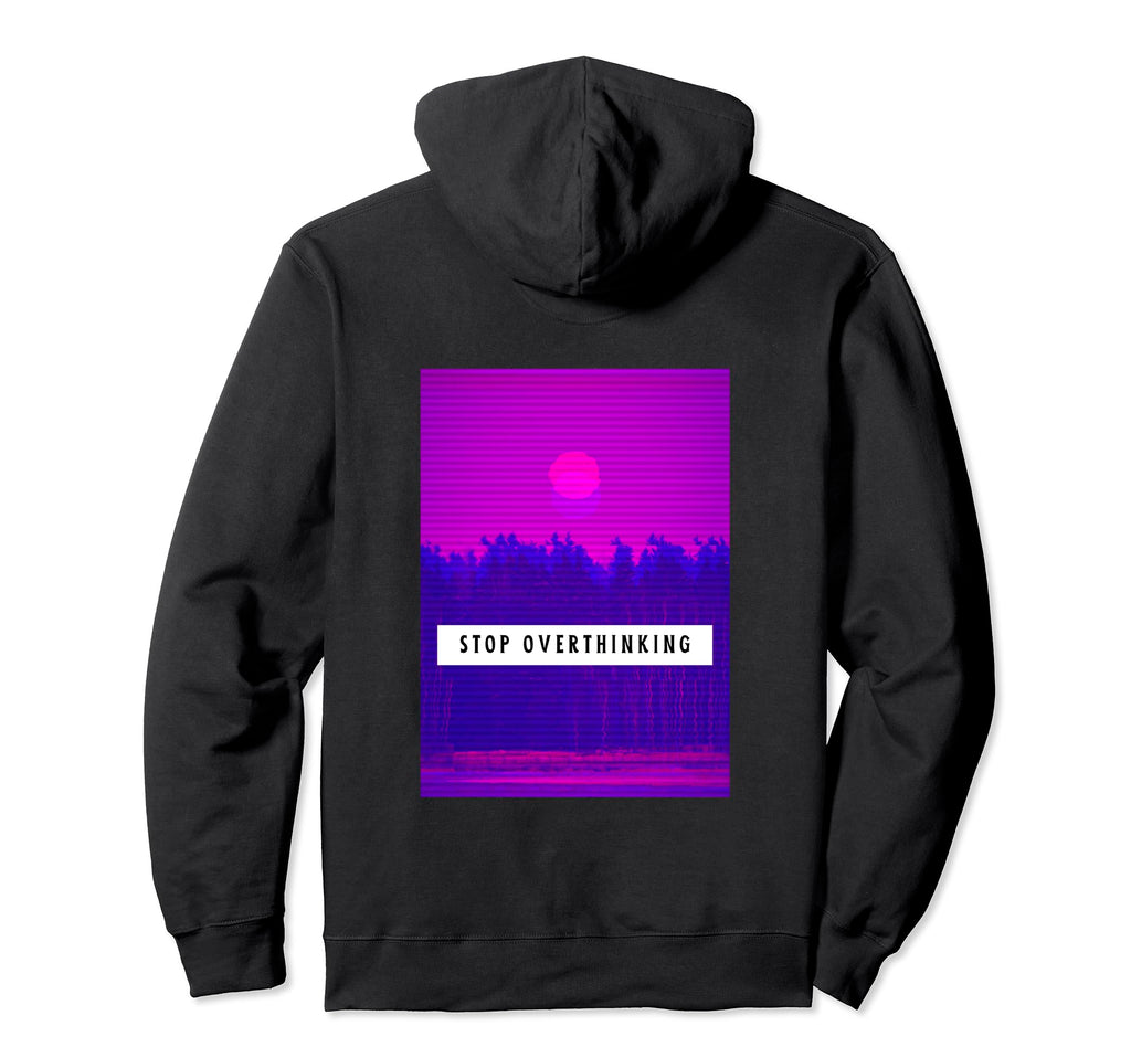 Vaporwave Aesthetic Emotional Stop Hoodie - Novelty Apparel Unisex - T-Shirt, Sweatshirt, Hoodie