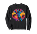 Giraffe Vaporwave Aesthetic Sweatshirt - Minimalist Print for Adults - T-Shirt, Sweatshirt, Hoodie
