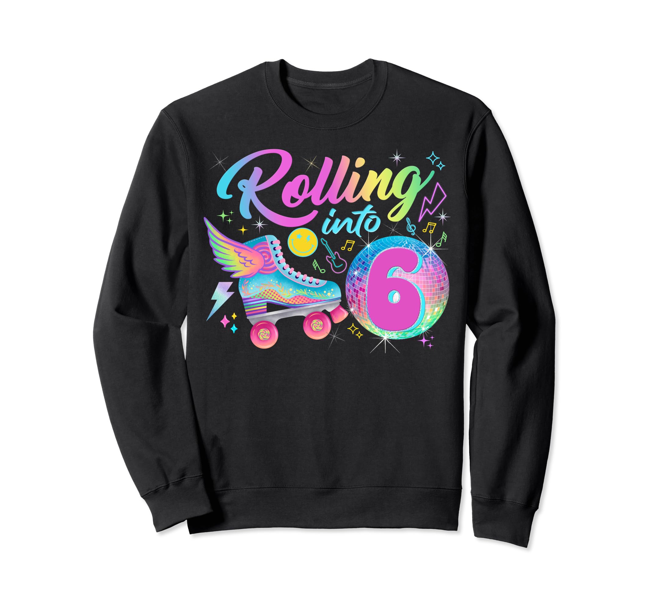 Roller Skates Birthday Disco Ball Sweatshirt - Streetwear Style Unisex - T-Shirt, Sweatshirt, Hoodie