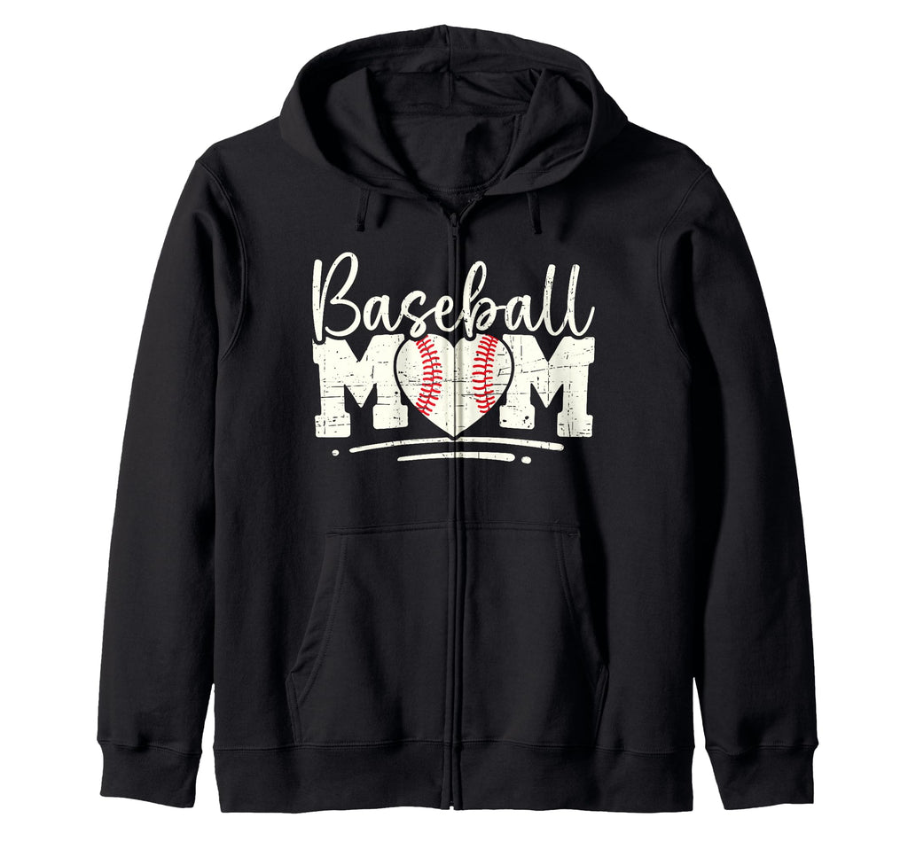Baseball Mom Heart Mother Play Gift Sweatshirt - Minimalist Print Unisex - T-Shirt, Sweatshirt, Hoodie