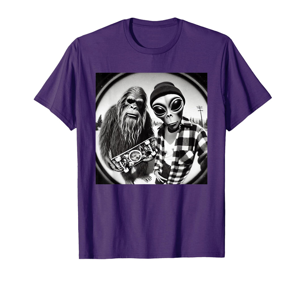 90S Grunge Funny Bigfoot Rock N Roll T-Shirt - Streetwear Style Unisex - T-Shirt, Sweatshirt, Hoodie