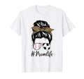 Soccer And Baseball Mom Messy Bun Leopard T-Shirt - Novelty Apparel Unisex - T-Shirt, Sweatshirt, Hoodie