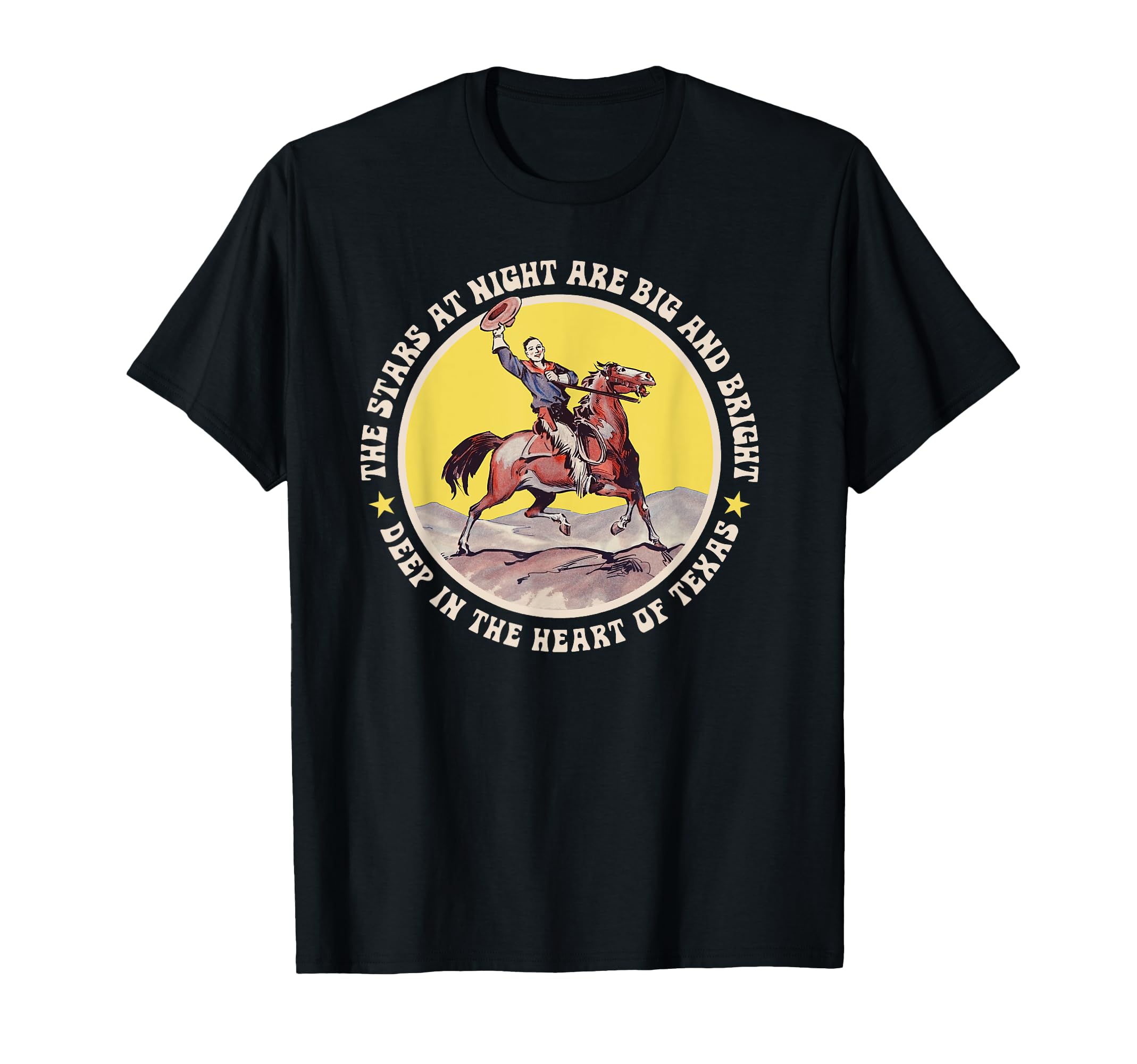 Texas Stars Night Deep Heart Cowboy T-Shirt - Streetwear Style Men Women - T-Shirt, Sweatshirt, Hoodie