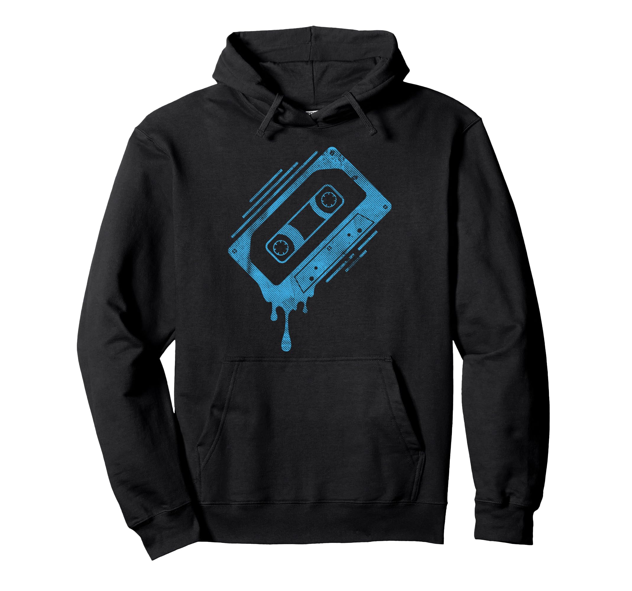 Dripping Cassette Tape Hoodie - Trendy Graphic Men Women - T-Shirt, Sweatshirt, Hoodie