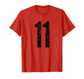 Number 11 Distressed Sport Team T-Shirt - Novelty Apparel for Adults - T-Shirt, Sweatshirt, Hoodie
