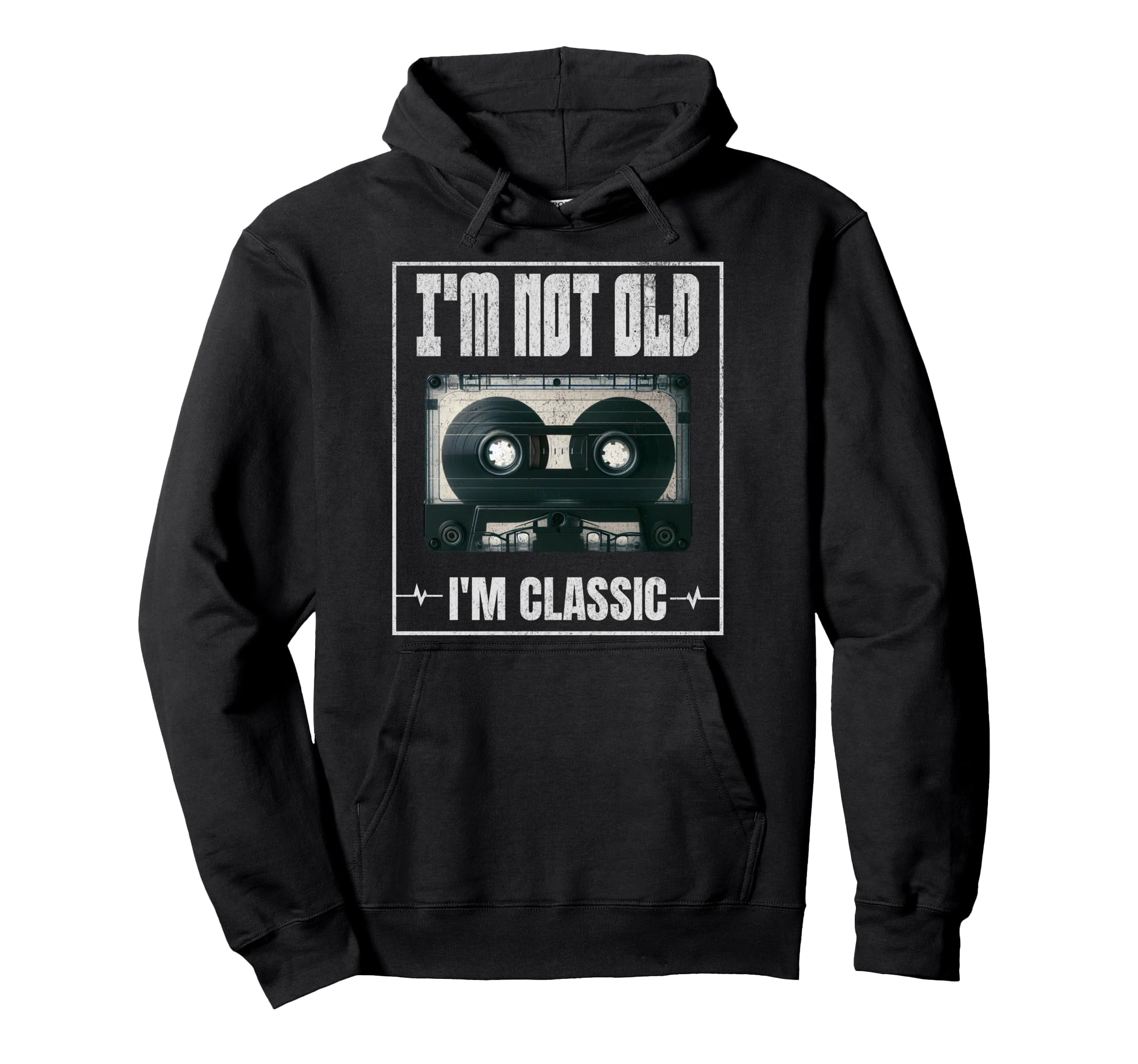 Im Not Old Im Funny Cassette Tape Vibe Hoodie - Novelty Apparel Men Women - T-Shirt, Sweatshirt, Hoodie