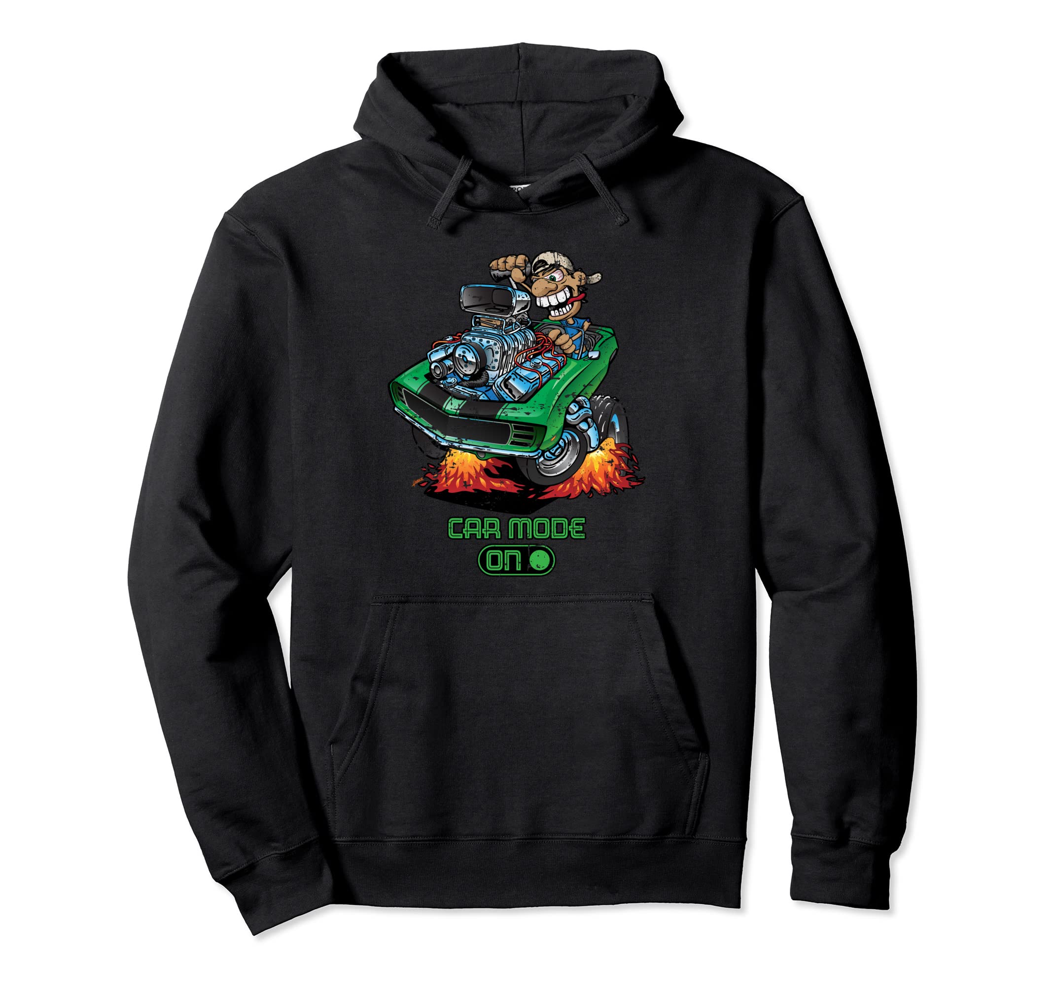 Car Mode Funny Car Distressed Hoodie - Casual Everyday Wear Men Women - T-Shirt, Sweatshirt, Hoodie
