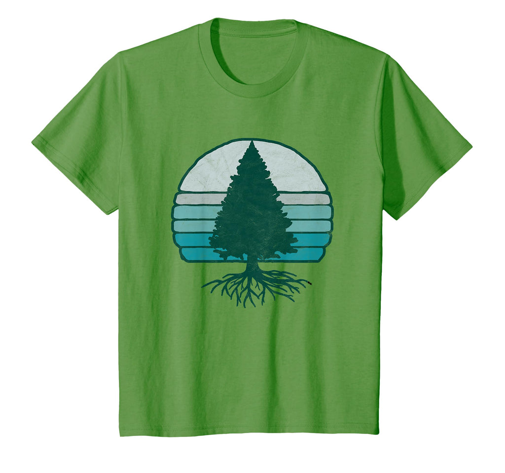 Pine Spruce Tree Roots Dark Sunset T-Shirt - Aesthetic Graphic Men Women - T-Shirt, Sweatshirt, Hoodie