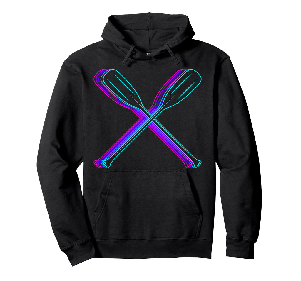 Canoeing Canoe Paddle Vaporwave Hoodie - Graphic Print Unisex - T-Shirt, Sweatshirt, Hoodie