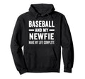 Baseball And My Newfie Mama Dog Lover Hoodie - Graphic Print Unisex - T-Shirt, Sweatshirt, Hoodie