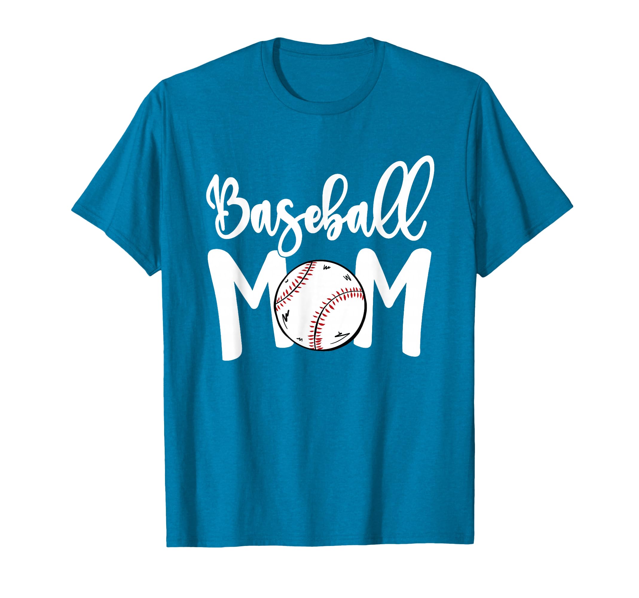Baseball Mom White Softball Mom Mothers T-Shirt - Minimalist Print Unisex - T-Shirt, Sweatshirt, Hoodie