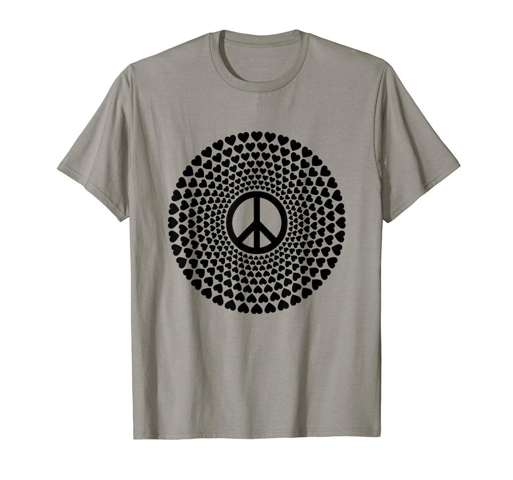 Peace Love Vortex Heart Hippy Hippie T-Shirt - Streetwear Style for Adults - T-Shirt, Sweatshirt, Hoodie