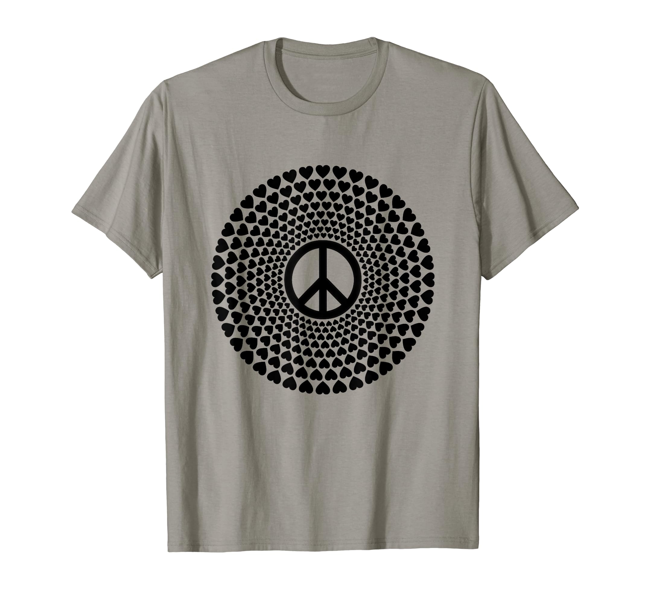 Peace Love Vortex Heart Hippy Hippie T-Shirt - Streetwear Style for Adults - T-Shirt, Sweatshirt, Hoodie