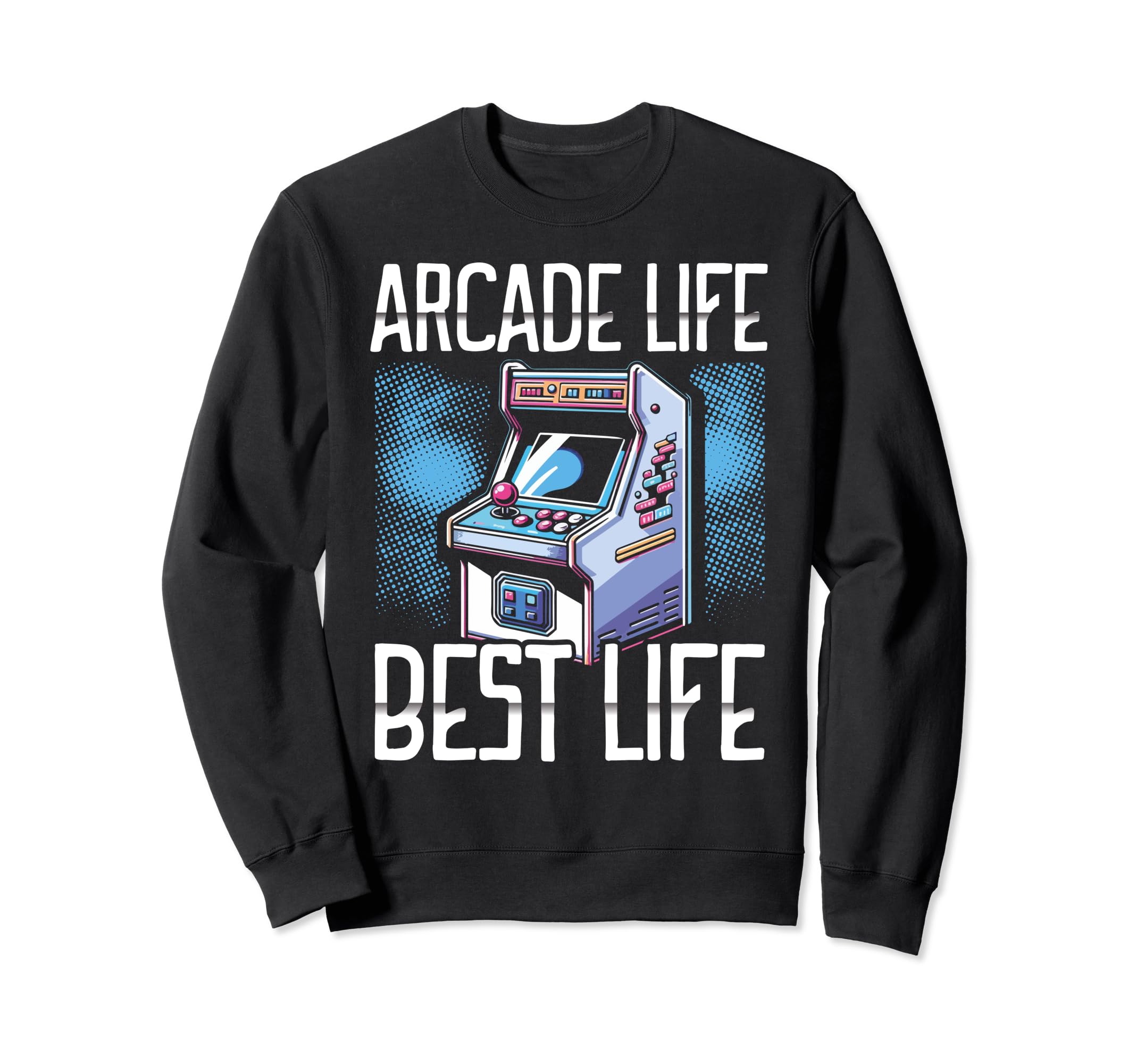 80S Arcade Nostalgia Pixel Art Sweatshirt - Fun Novelty Design Men Women - T-Shirt, Sweatshirt, Hoodie