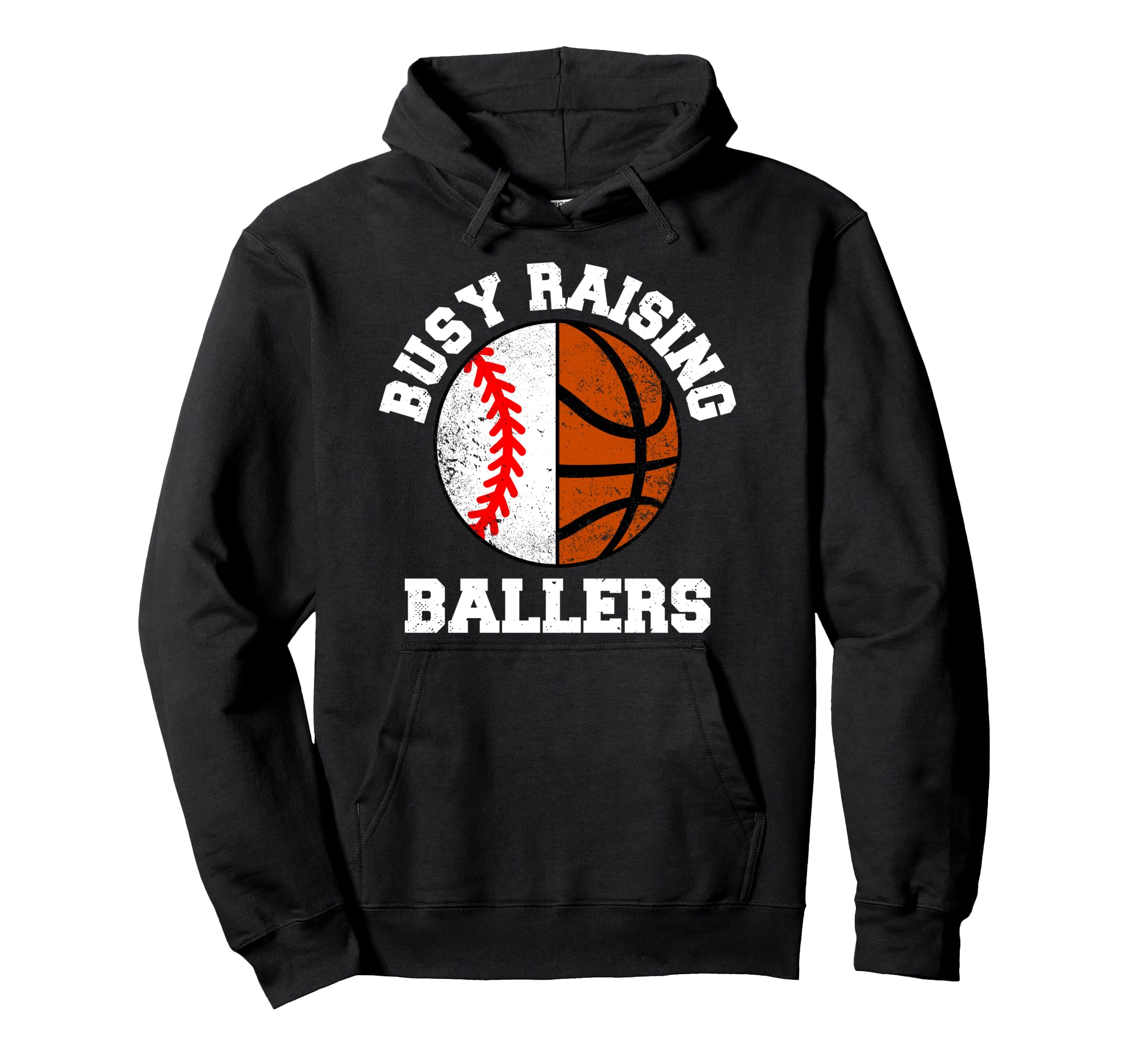 Busy Raising Ballers Funny Baseball Hoodie - Novelty Apparel Men Women - T-Shirt, Sweatshirt, Hoodie