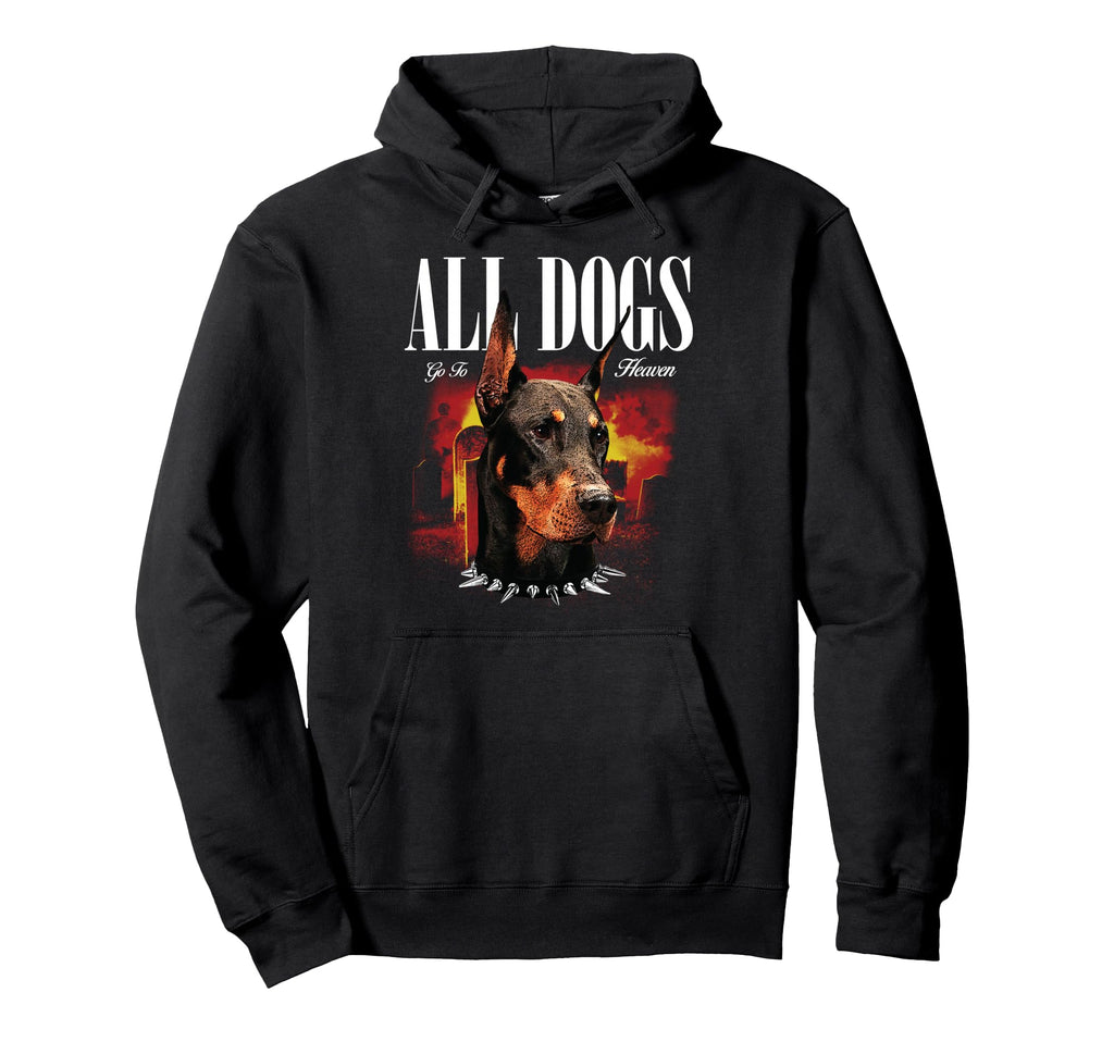 Doberman Dog Aesthetic Edgy Streetwear Hoodie - Custom Art Print Unisex - T-Shirt, Sweatshirt, Hoodie