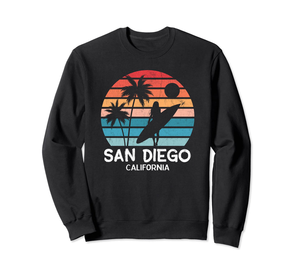 San Diego California Distressed Sweatshirt - Minimalist Print Men Women - T-Shirt, Sweatshirt, Hoodie