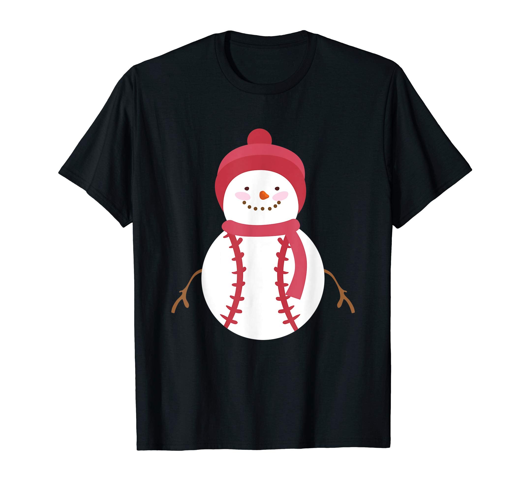 Gift Baseball Player Or Coach Snowman T-Shirt - Novelty Apparel Men Women - T-Shirt, Sweatshirt, Hoodie