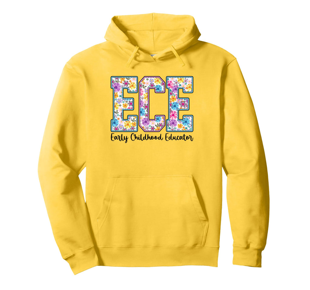 Ece Early Childhood Educator Boho Hoodie - Fun Novelty Design for Adults - T-Shirt, Sweatshirt, Hoodie