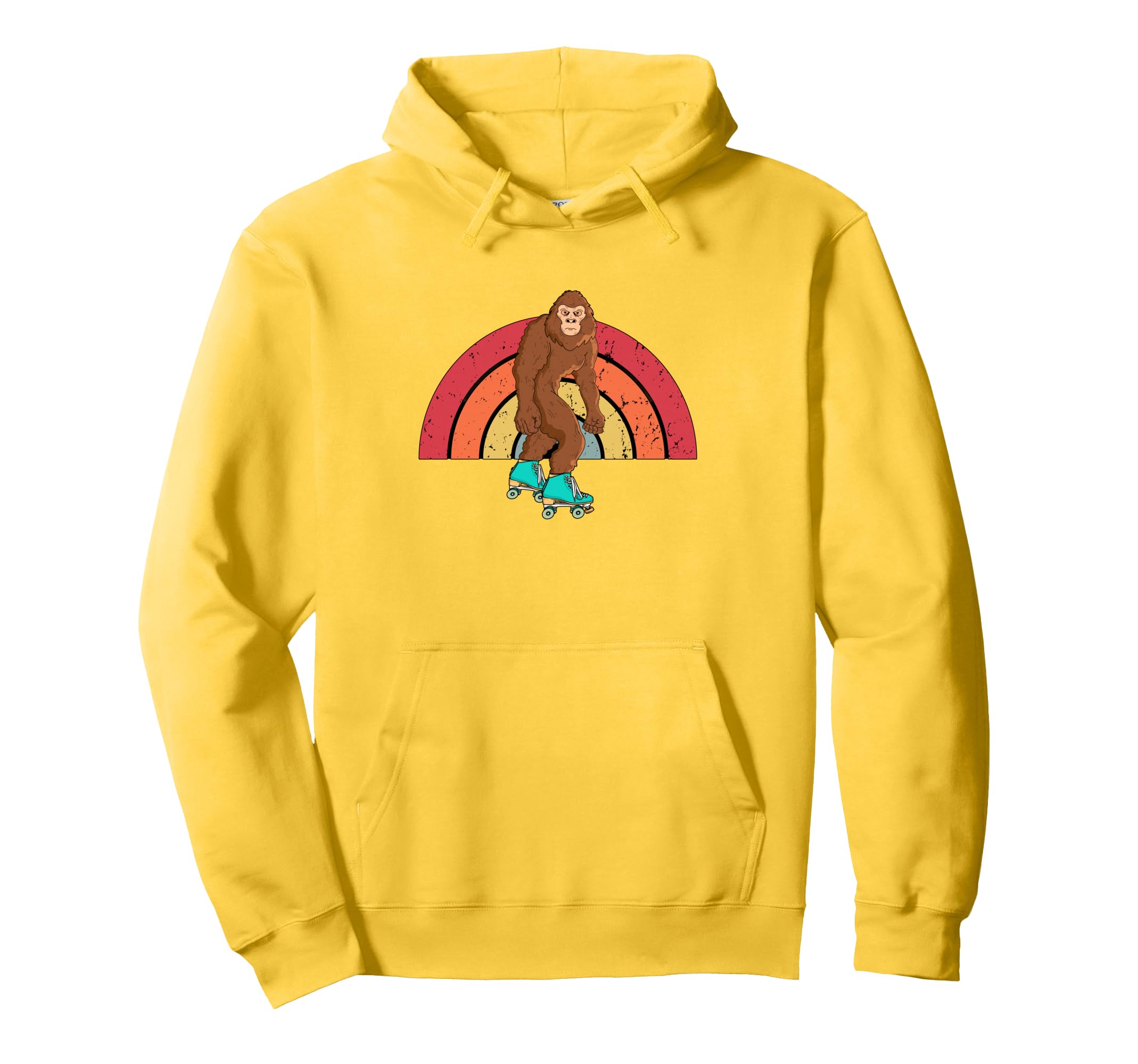 Roller Skating Bigfoot 80S Sasquatch Hoodie - Streetwear Style for Adults - T-Shirt, Sweatshirt, Hoodie