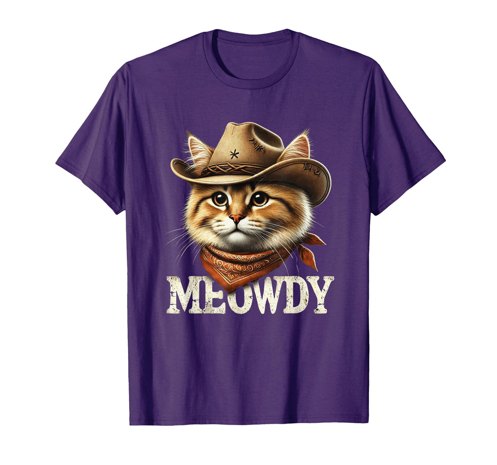 Meowdy Cat Funny Texas Cat Country Music T-Shirt - Trendy Graphic Unisex - T-Shirt, Sweatshirt, Hoodie