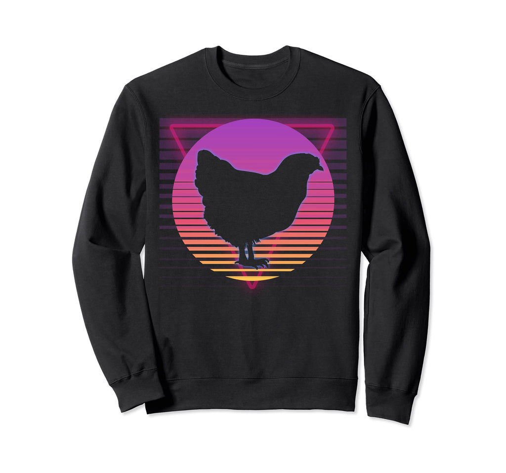 Chicken Hen Farm Bird Vaporwave 80S Sweatshirt - Trendy Graphic for Adults - T-Shirt, Sweatshirt, Hoodie