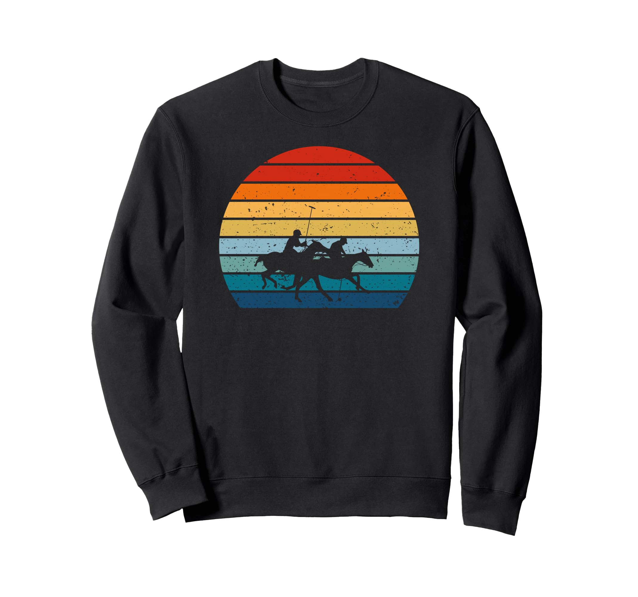 Horse Polo Player Sunset Sweatshirt - Novelty Apparel Men Women - T-Shirt, Sweatshirt, Hoodie