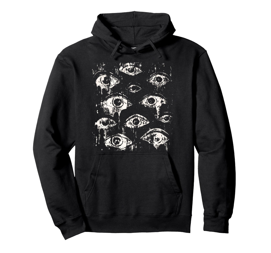 Eyes Eyeballs Weird Goth Grunge Alt Y2K Hoodie - Trendy Graphic for Adults - T-Shirt, Sweatshirt, Hoodie