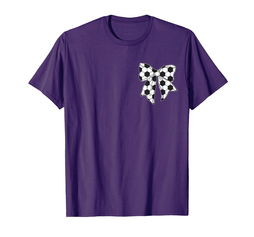Soccer Bow Game Day Coquette Front And T-Shirt - Novelty Apparel Men Women - T-Shirt, Sweatshirt, Hoodie