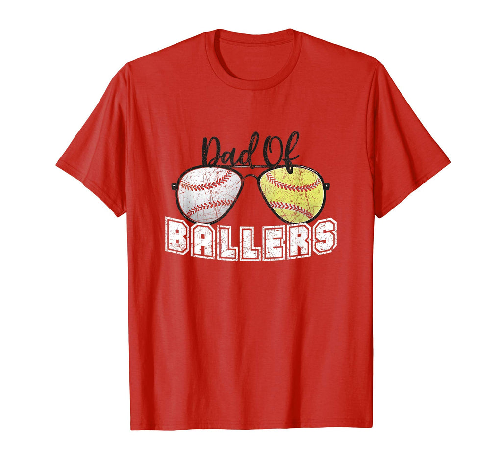 Mens Dad Ballers Baseball Softball T-Shirt - Custom Art Print for Adults - T-Shirt, Sweatshirt, Hoodie