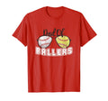 Mens Dad Ballers Baseball Softball T-Shirt - Custom Art Print for Adults - T-Shirt, Sweatshirt, Hoodie