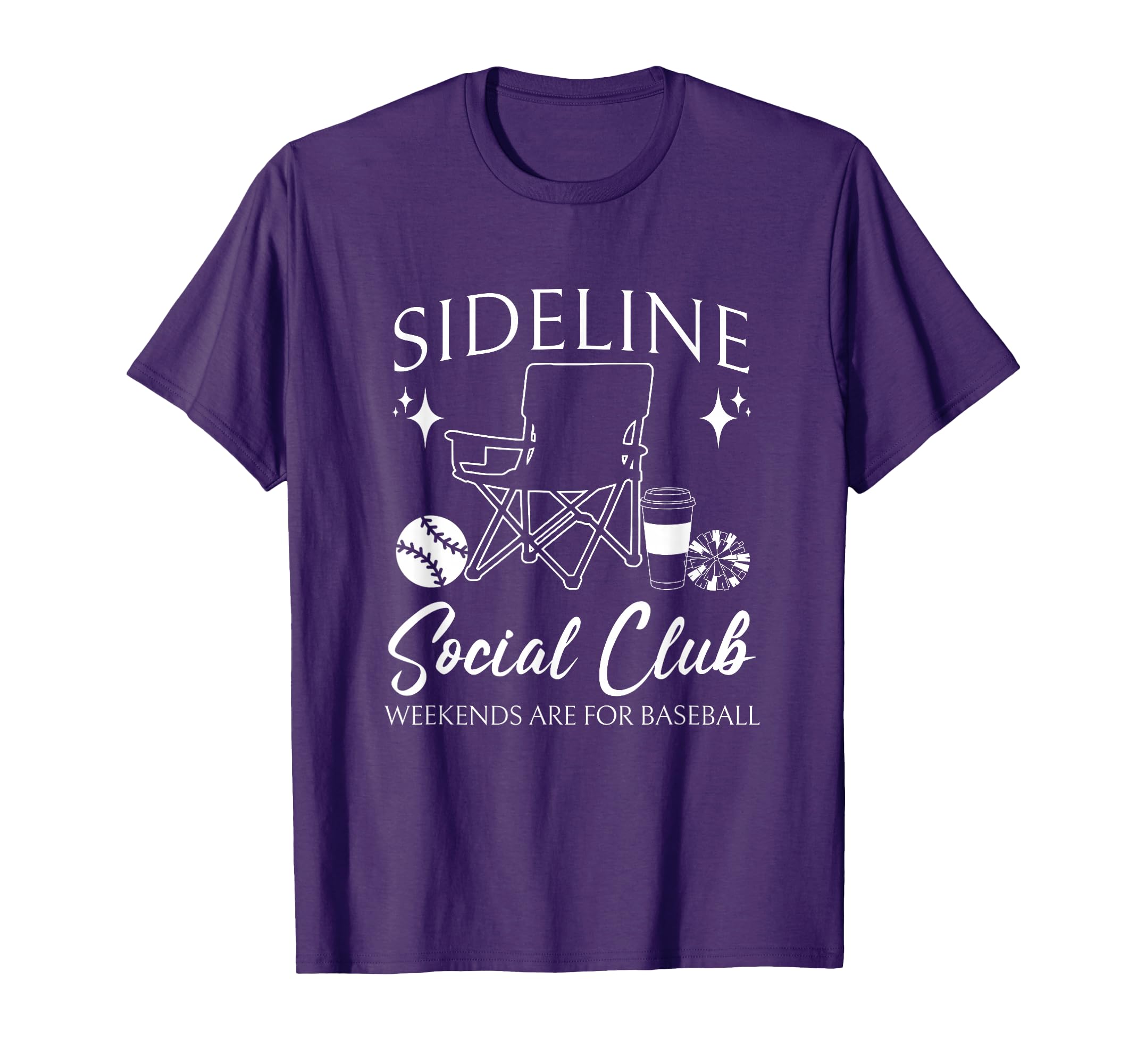 Sideline Social Club Baseball T-Shirt - Casual Everyday Wear for Adults - T-Shirt, Sweatshirt, Hoodie