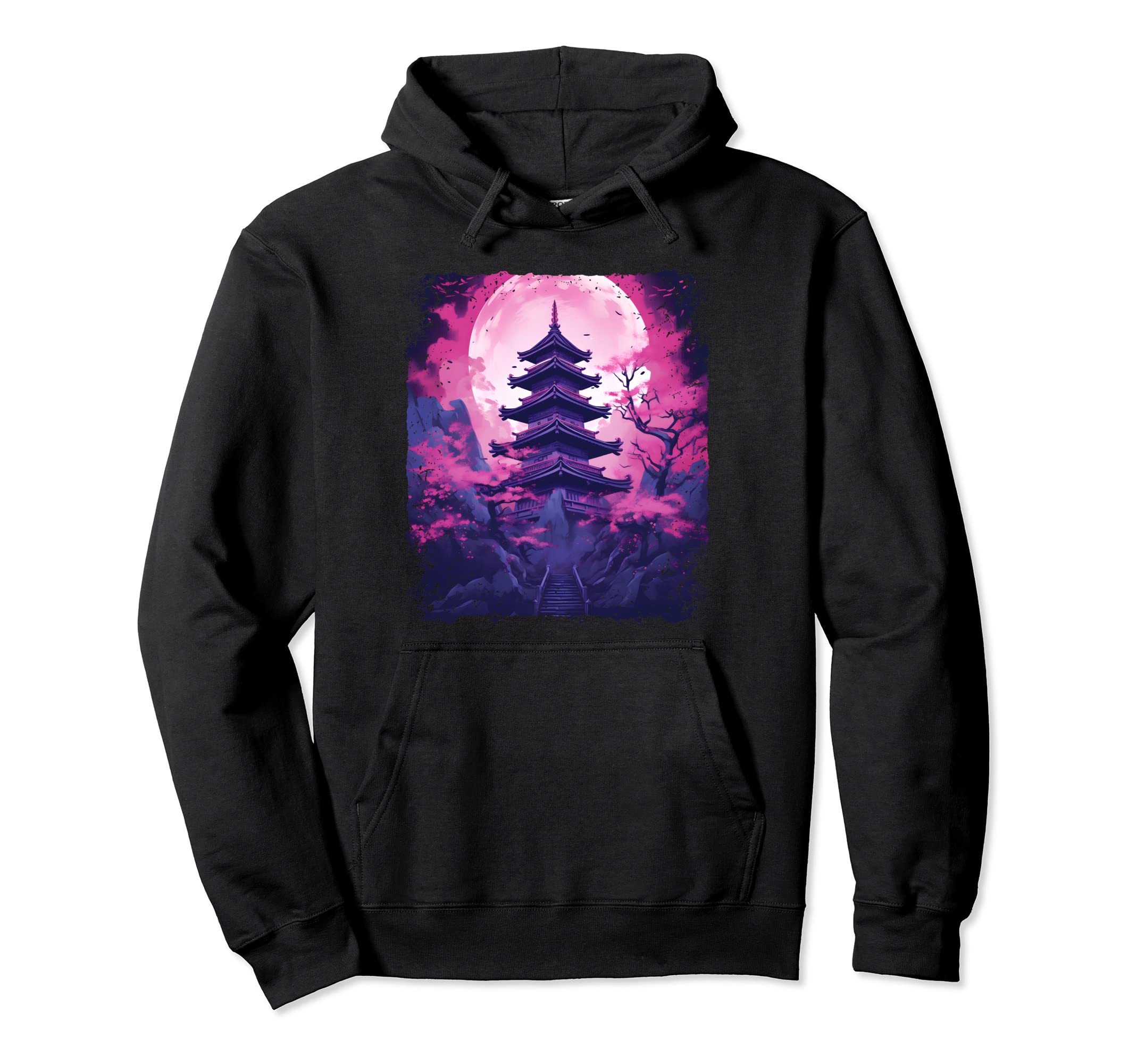 Aesthetic Cherry Blossom Sakura Vaporwave Hoodie - Minimalist Print Unisex - T-Shirt, Sweatshirt, Hoodie