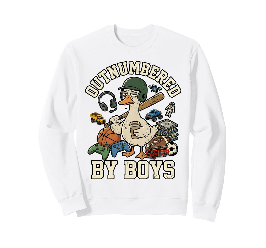 Outnumbered Funny Mom Goose Mothers Sweatshirt - Streetwear Style Unisex - T-Shirt, Sweatshirt, Hoodie
